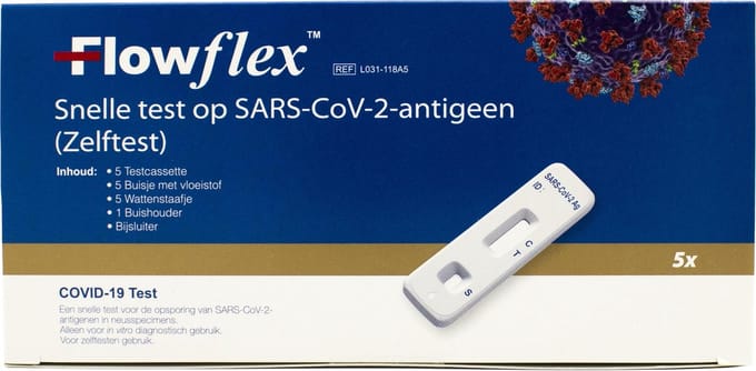 FlowFlex Zelftest – 100 stuks – Single pack – NL handleiding
