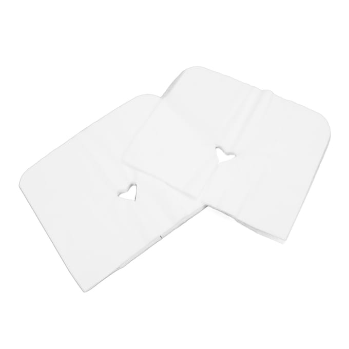 200 stuks Massage Gezichtsbedekking Wegwerp Comfortabele Hoofdsteunhoezen Stof Wit voor Thuis Salon white