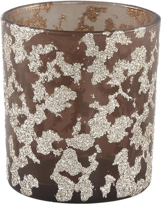 PTMD Theelichthouder Shiny Bruin - 8 cm