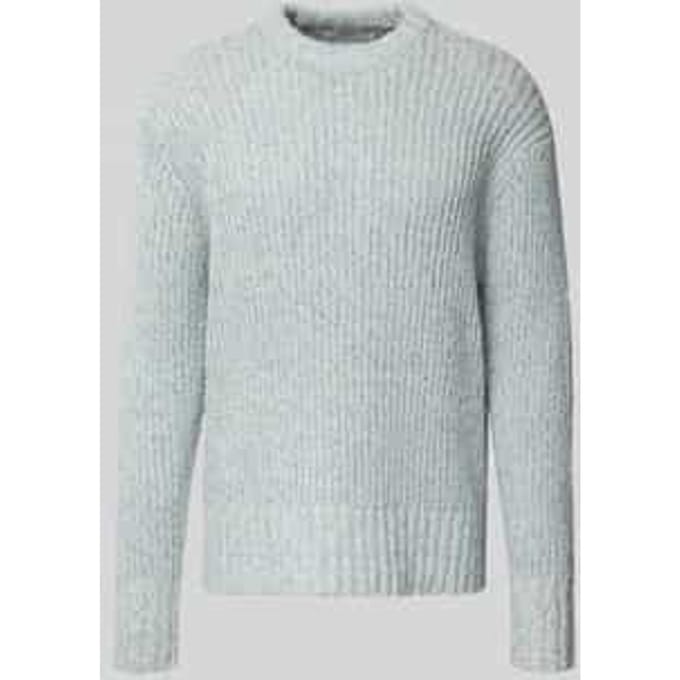 Relaxed fit wollen pullover met extra brede schouders, model 'CHICAGO'