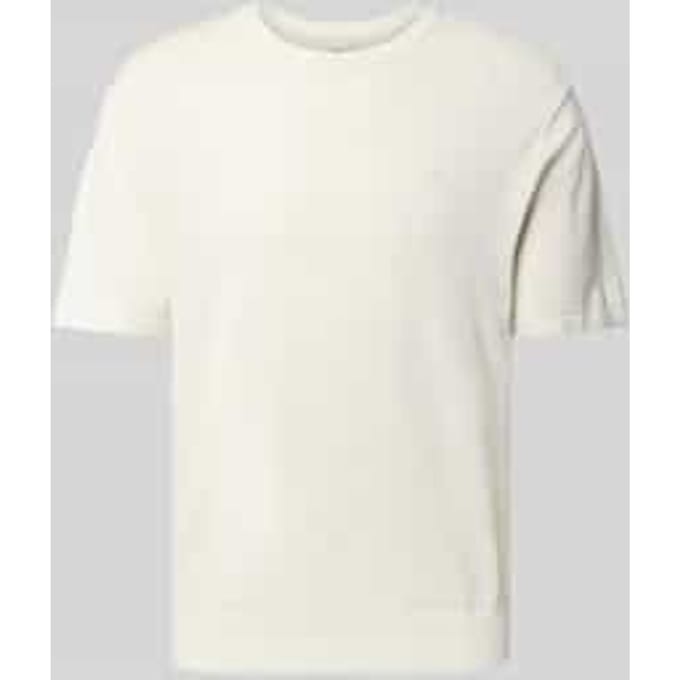 T-shirt met logostitching, model 'SUPIMA'