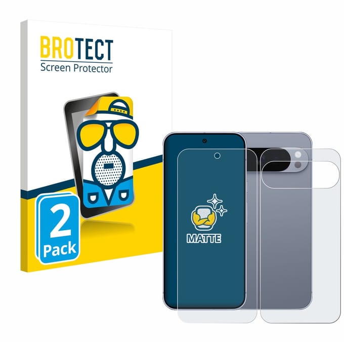 BROTECT - Screenprotector voor Google Pixel 10 Pro XL (Voor+Achter) - Folie Beschermfolie matte 2 Stuks