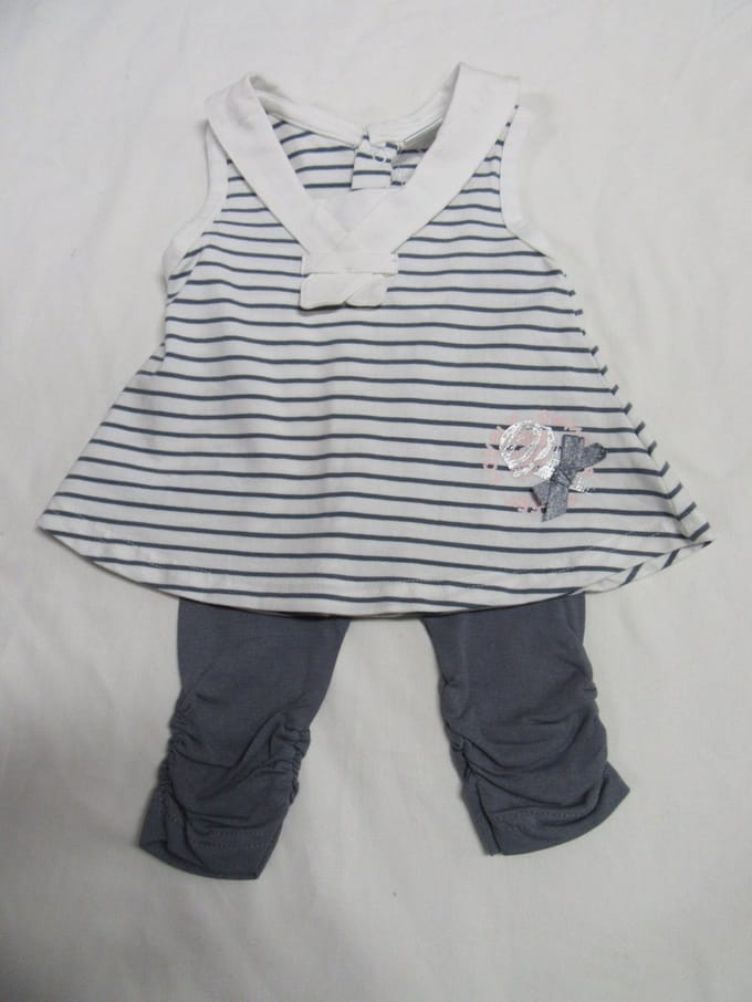 Dirkje - Overgooier + legging - streepje - 6 maand 68