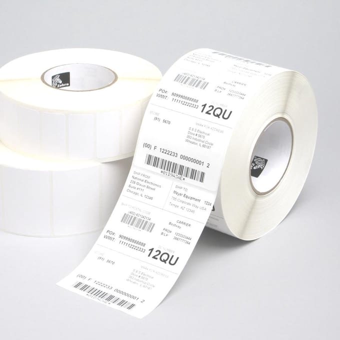Zebra Z-Perform 1000T, Wit, Z-Perform 1000T, Thermo transfer, 101.6 x 203.2 mm, 10,2 cm (4"), 726 stuk(s)