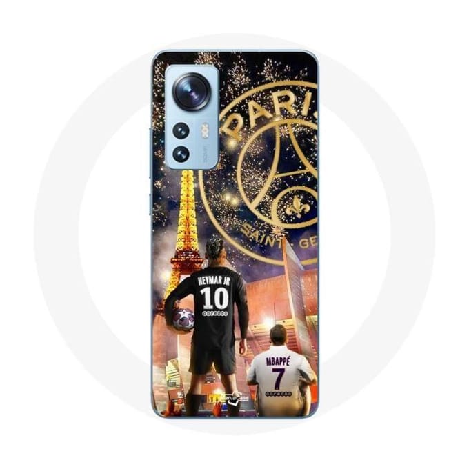 Coque pour Xiaomi Mi 12 / 12X PSG Neymar et Mbappé Joyeux noël