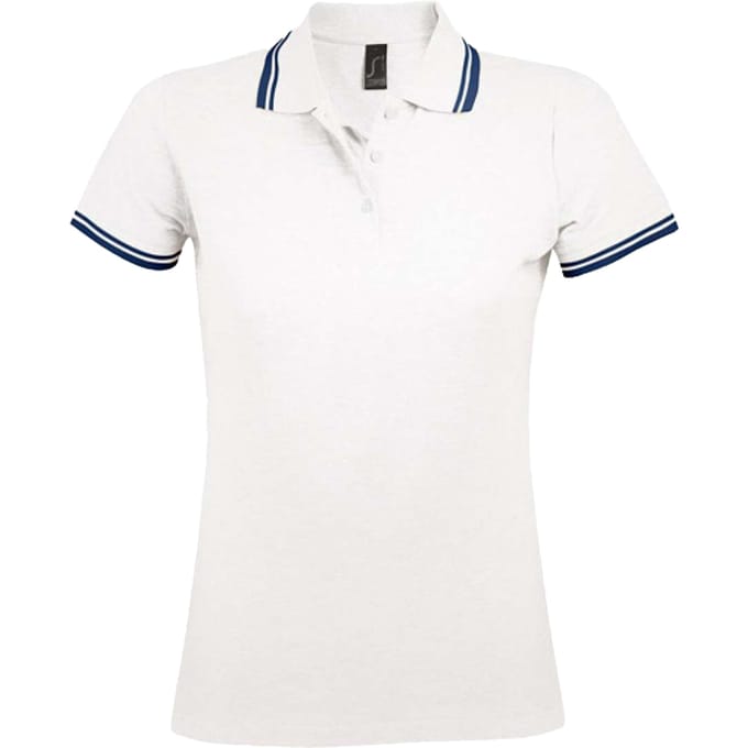 SOLS Dames/Dames Pasadena Poloshirt (Wit/Zwaar)