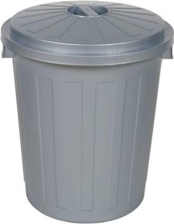Afvalbak Rond M/d Supermax Bin 50x55 - 50 L Grijs Ok Keeeper 10214