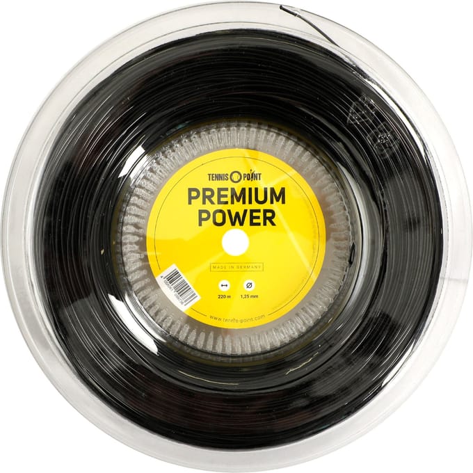 Tennis-Point Premium Power Rol Snaren 220m-Zwart