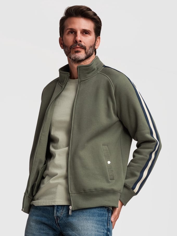 OMBRE Sweater - Regular Fit - Katoen - Lange Mouw Groen S