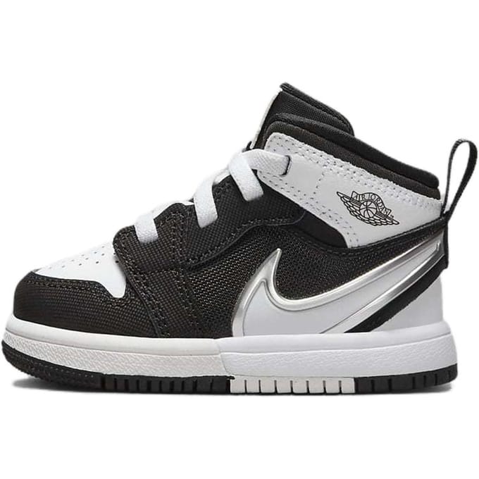 Air Jordan 1 Mid RM EasyOn TD 'Noir Blanc' 22 black