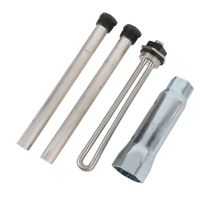 4 Stuks RV Waterverwarmingselement met Sleuteldop Anodestaven 520900 Metaal Verbeterde Prestaties voor RV Waterverwarming gray