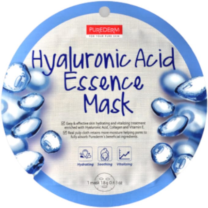 PUREDERM - Circle Mask - Hyaluronic Acid Essence - 1stuk