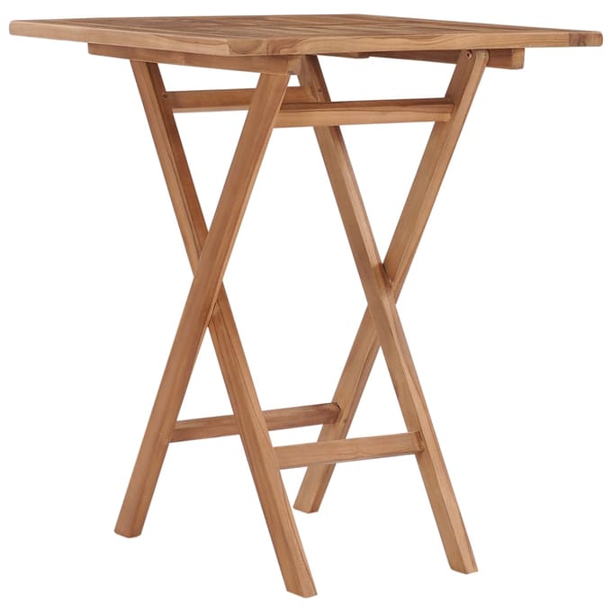 vidaXL - Tuintafel - inklapbaar - 60x60x75 - cm - massief - teakhout