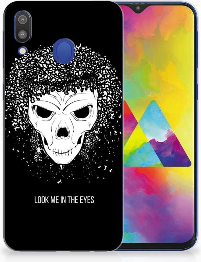 Silicone Back Case Samsung Galaxy M20 (Power) Skull Hair