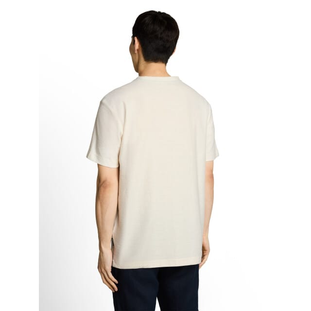 Tom Tailor - T-shirt met ottoman-structuur - Maat XXL - Gardenia White