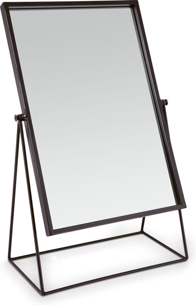vtwonen - Basic - Spiegel - Zwart - Metaal - 26,5x14x43cm