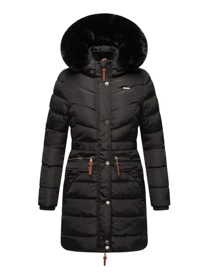 Navahoo Dames Winterjas Paula – Extra Warm, Waterafstotend & Met Afneembare Bontkraag