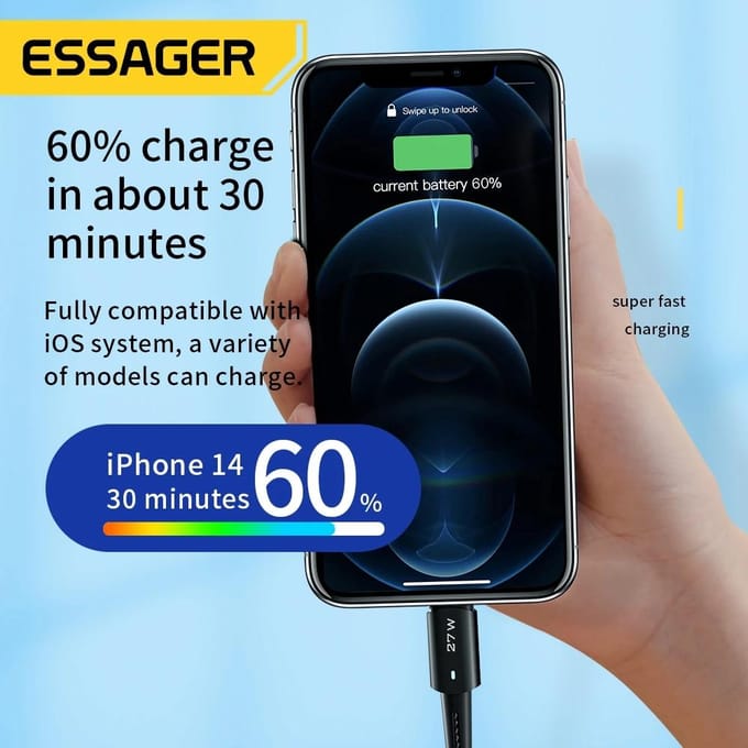 Essager Usb Type C Kabel Voor Iphone 12 13 14 Pro Max Mini Xs Xr X 8 Ipad Macbook Pd 20W Snel Opladen Lader Bliksem Draad Koord
