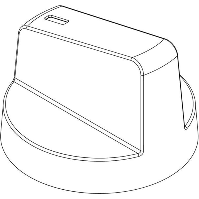 AEG knop, energieschakelaar, mat zwart, 9-0 140198370177