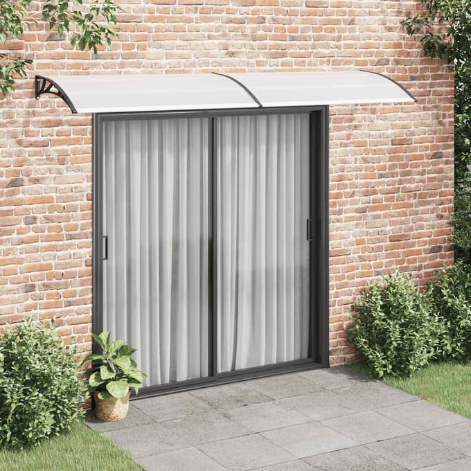 vidaXL - Deurluifel - 300x75 - cm - PC - zwart - en - transparant