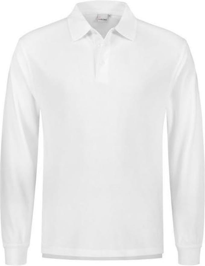 Santino Matt Polo-shirt lange mouwen - Wit - XXL