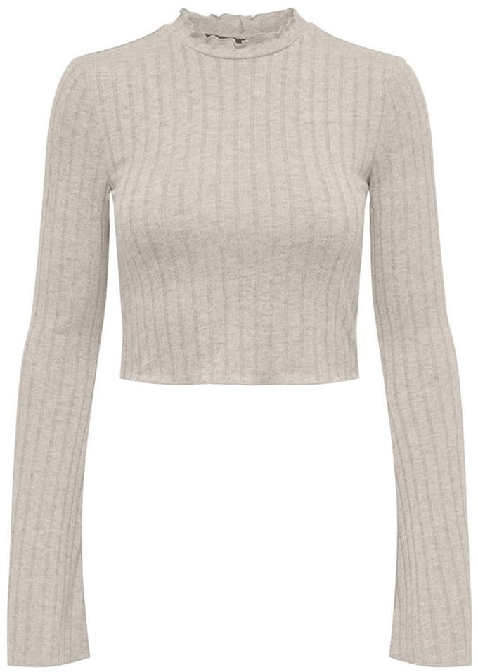 Only Tonja Top Met Lange Mouwen Beige M Vrouw