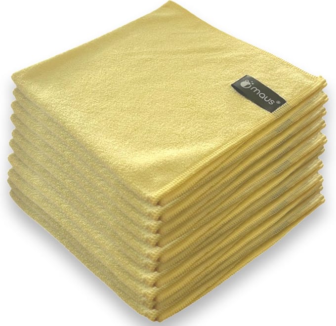 MAUS microvezeldoekjes professional - geel - 30 stuks - 40x40cm - zonder schoonmaakmiddel effectief