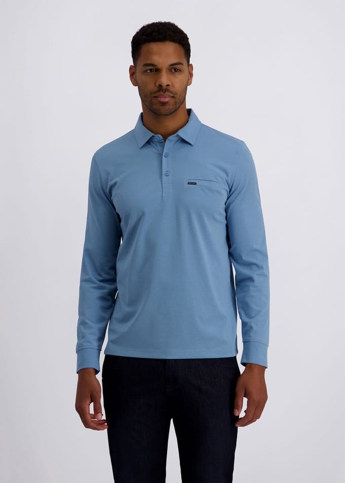 pierre cardin Lange mouw Polo in Modern Fit