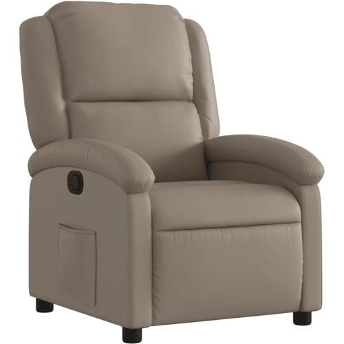 vidaXL - Fauteuil - verstelbaar - kunstleer - cappuccinokleurig