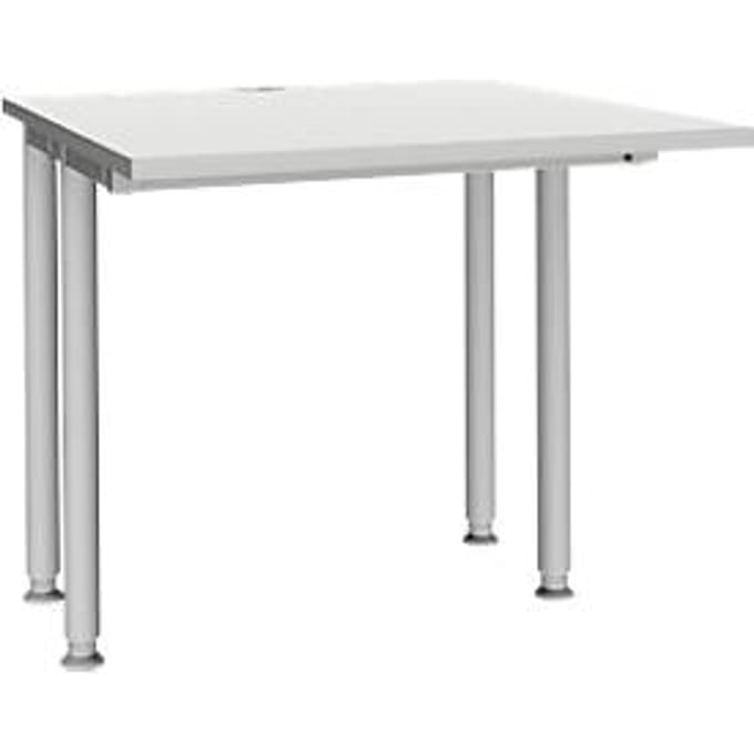 Schäfer Shop Genius bureau MODENA FLEX, breedte 800 mm, aan beide zijden ingekort, lichtgrijs