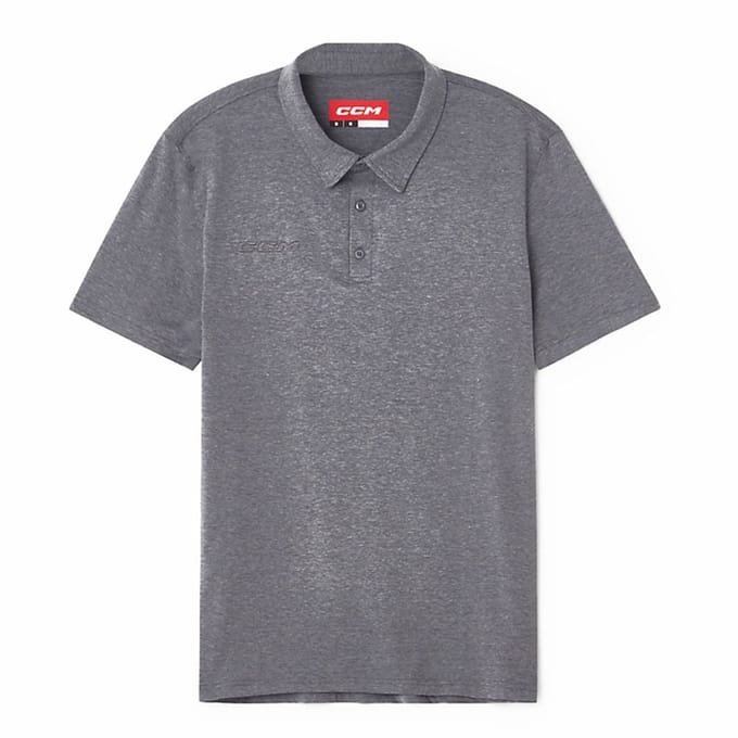 CCM Fitted Polo - Korte Mouw - Antimicrobieel - Grijs - Maat XL