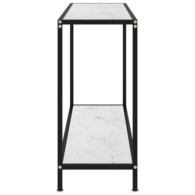 vidaXL - Wandtafel - 100x35x75 - cm - gehard - glas - wit