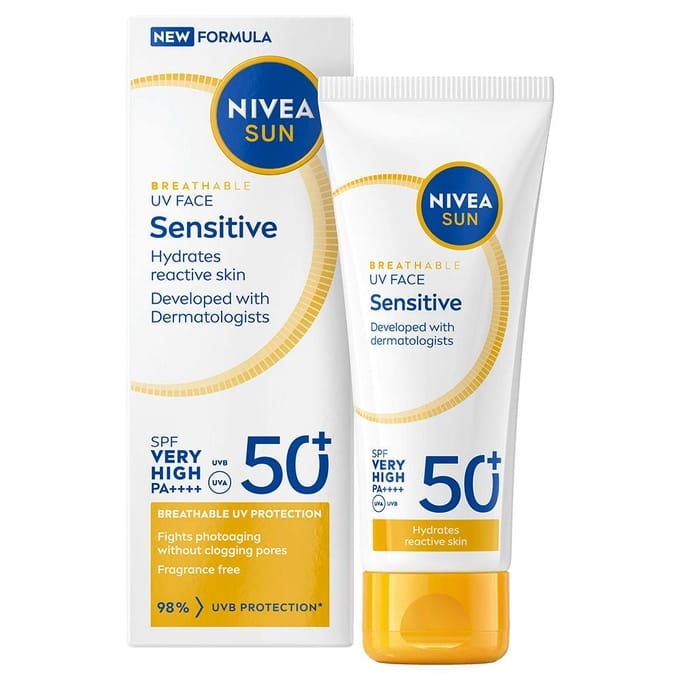 NIVEA Sun UV Face Soothing Sensitive Cream SPF50 50 ml