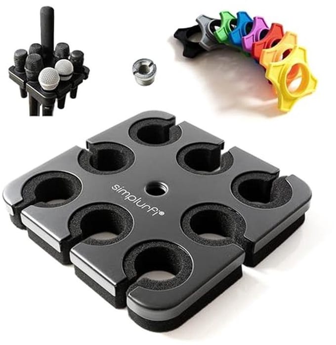 Multi-microfoon houder voor tot 8 microfoons - Ideaal voor podium, studio en karaoke