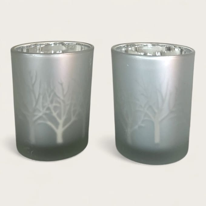 Theelichthouder Glas 5,5x7cm Set A2st