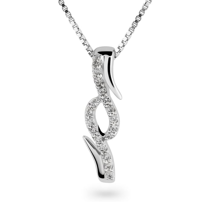 Orphelia HD-4207 - Hanger - 18 Karaat Witgoud / Diamant 0.10 ct
