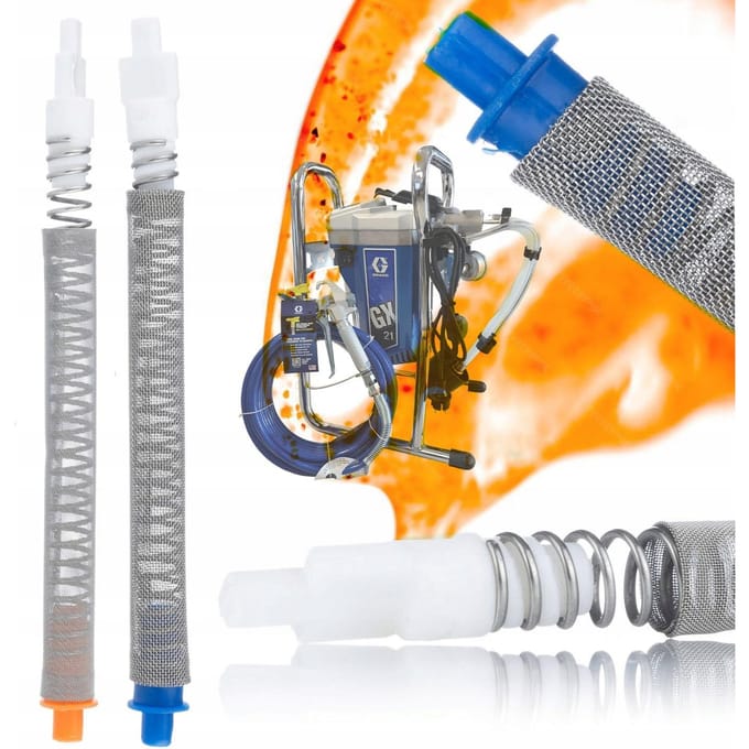 Rosfix Vingerfilter Set FTX 100/50 Mesh - Metaal/Plastic - Ø9mm - 110mm - Voor Airless Verfspuit