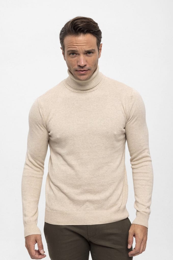 Felix Hardy Coltrui - Trui - 100% Katoen Heren Beige - M