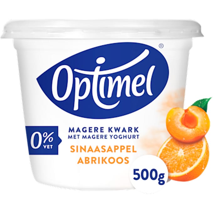 Magere kwark sinaasappel abrikoos