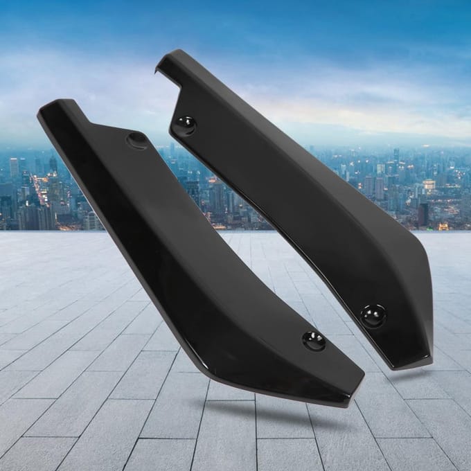 2 stuks Auto Achterbumper Lip Anti-crash Spoiler Canard Diffuser Wrap Hoek Splitter black