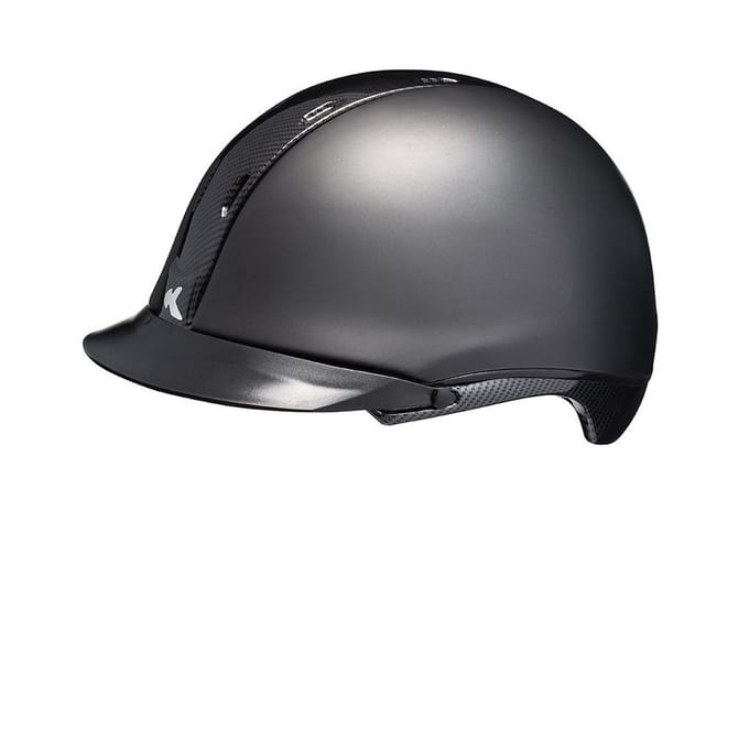Tara L black matt star glossy KED  cap met hoofdomtrek: 57-63 cm