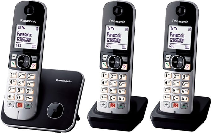 Panasonic KX-TG6853 DECT Telefoon set - totaal 3 handsets - zonder antwoordapparaat