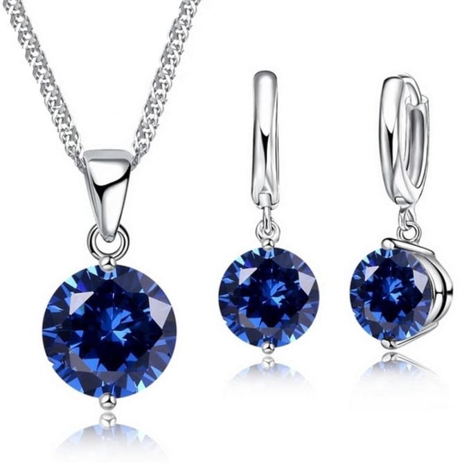 BY-ST6 Sieradenset ketting + oorbellen