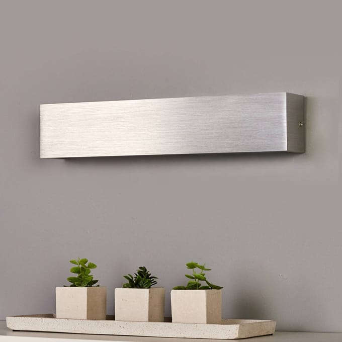 Lindby LED wandlamp Ranik, 40 cm, aluminiumkleurig, metaal