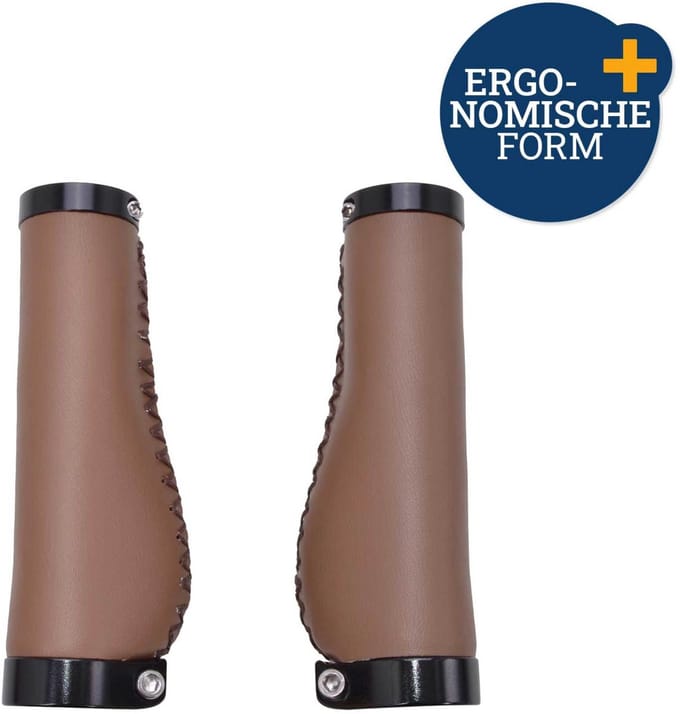 Handvattenset Ergo-Grip lederlook 135mm bruin