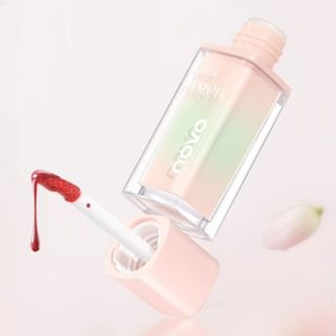 NOVO - Crystal Glow Lip Gloss - 6 Colors 06# Rosy Red - 2.5g