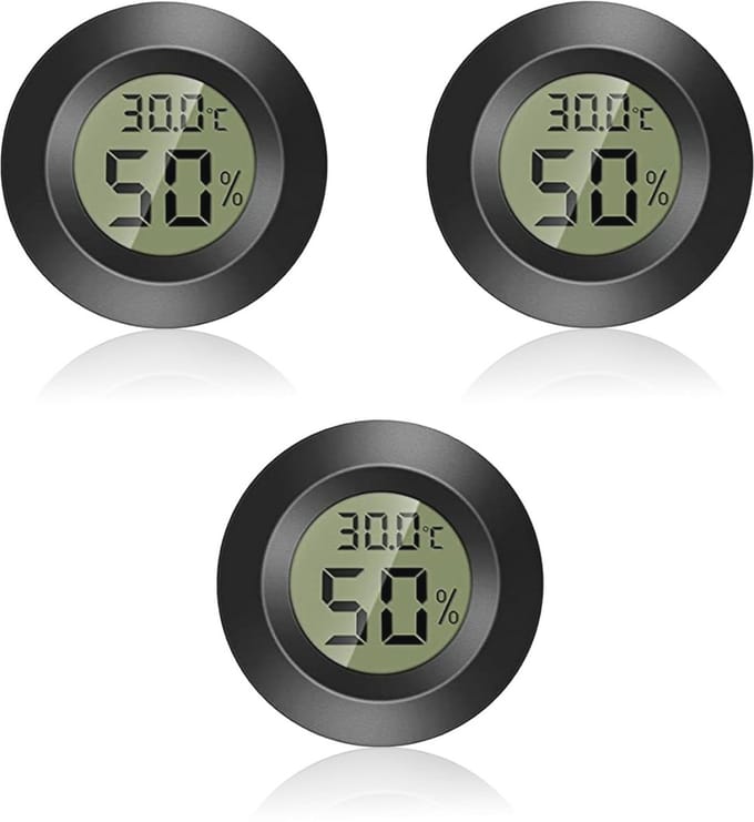 Mini Digitale Thermometer en Hygrometer voor Binnengebruik - Temperatuur- en Vochtigheidsmeter -50°C tot +70°C - 3 Stuks