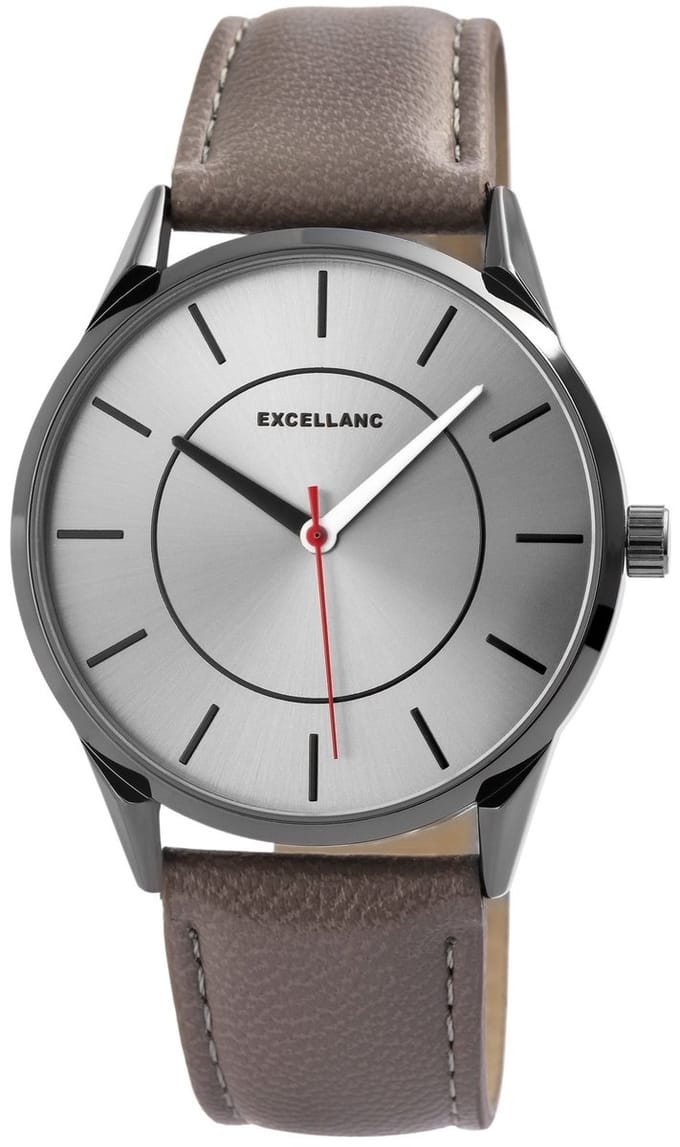 EXCELLANC Herenhorloge kunstleer Mineralglas