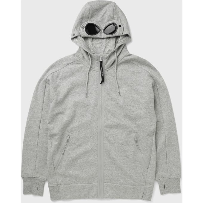DIAGONAL RAISED FLEECE GOGGLE ZIP SWEATSHIRT