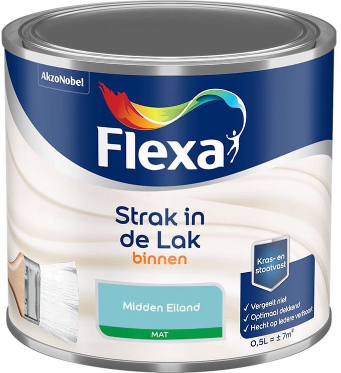 Flexa - Strak In De Lak Binnenlak Mat - Midden Eiland - Mengverf - 500 Ml